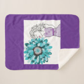 Liefde voor bloemen sherpa deken (Voorkant (horizontaal))