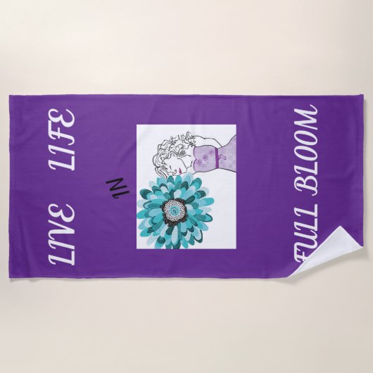 Liefde voor bloemen strandlaken (Voorkant)