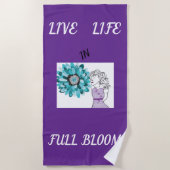 Liefde voor bloemen strandlaken (Voorkant)