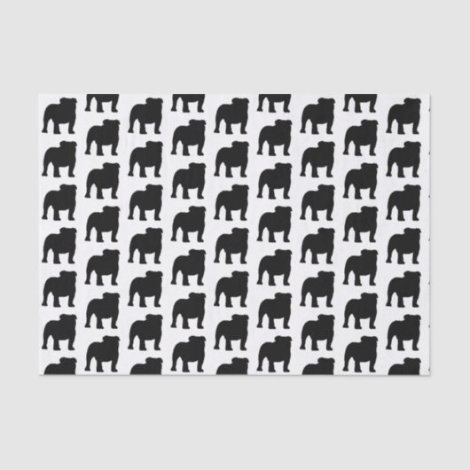 Liefde voor Bulldog honden Tissuepapier (Voorkant)