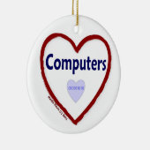 Liefde voor computers keramisch ornament (Rechts)