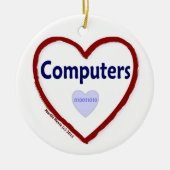 Liefde voor computers keramisch ornament (Voorkant)