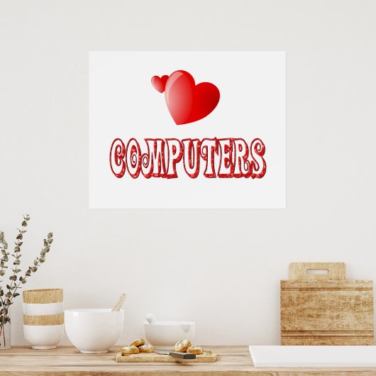 Liefde voor computers poster (Keuken)