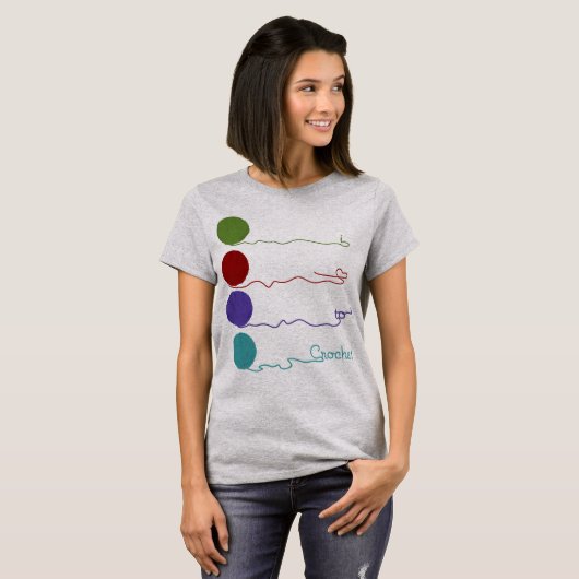 Liefde voor Crochet Design T-shirt (Voorkant volledig)