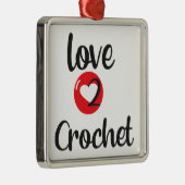 Liefde voor Crochet Metalen Ornament (Rechts)