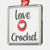 Liefde voor Crochet Metalen Ornament (Links)