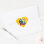 Liefde voor curaçao abc-eiland hart sticker (Envelop)