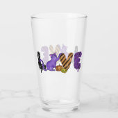 Liefde voor Cute Cat voor Halloween Glas (Achterkant)