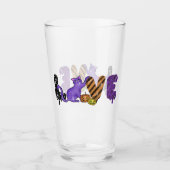 Liefde voor Cute Cat voor Halloween Glas (Voorkant)