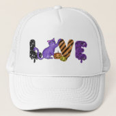 Liefde voor Cute Cat voor Halloween Trucker Pet (Voorkant)