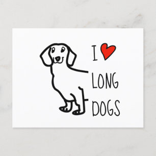 Liefde voor Dachshund Feestdagenkaart