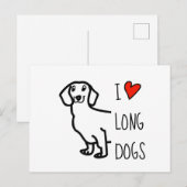 Liefde voor Dachshund Feestdagenkaart (Voorkant / Achterkant)