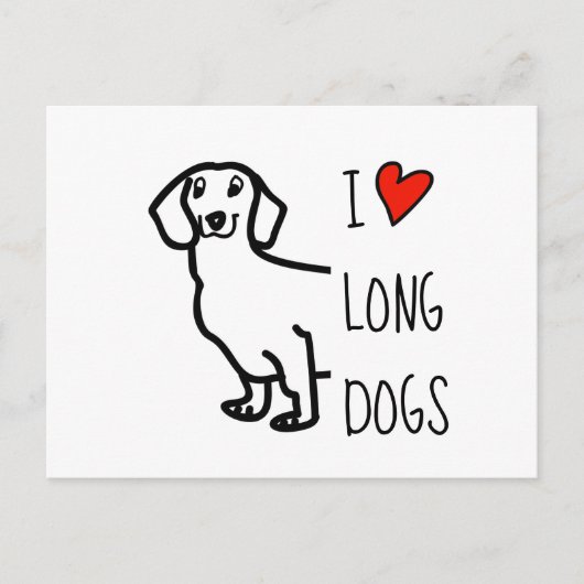Liefde voor Dachshund Feestdagenkaart (Voorkant)