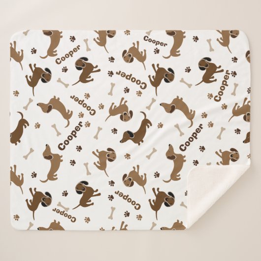 Liefde voor Dachshund Sherpa Deken (Voorkant (horizontaal))