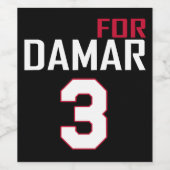Liefde Voor Damar 3 Kleur Wijn Etiket (Enkel label)