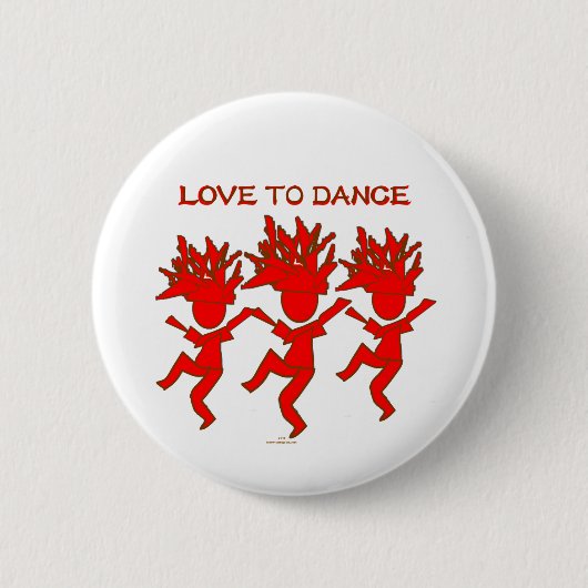 liefde voor dans ronde button 5,7 cm (Voorkant)