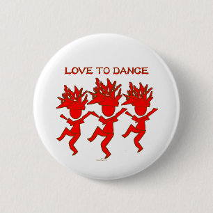 liefde voor dans ronde button 5,7 cm