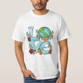 Liefde voor de aarde - een bloemeneerbetoon aan on t-shirt
