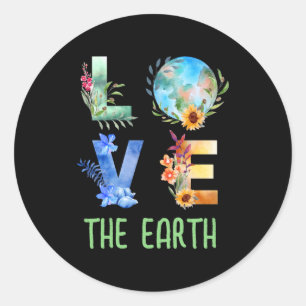 Liefde Voor De Aarde T Shirt Ronde Sticker