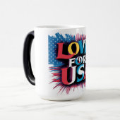 Liefde voor de Amerikaanse patriottische Mok (Voorkant links)