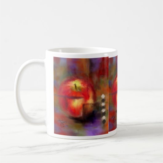 Liefde voor de Eerste Bite-Triple Afbeelding Cup Koffiemok (Links)