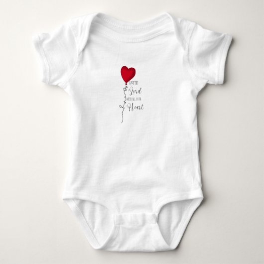 Liefde voor de Heer & Hartballon Romper (Voorkant)