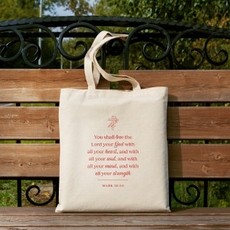 Liefde voor de Heer uw God Christelijk Tote Bag