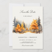 Liefde voor de herfstbos Foto Save The Date (Voorkant)