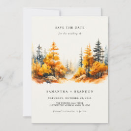 Liefde voor de herfstbos save the date