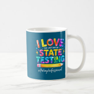 Liefde voor de laatste dag van staatstesting grapp koffiemok
