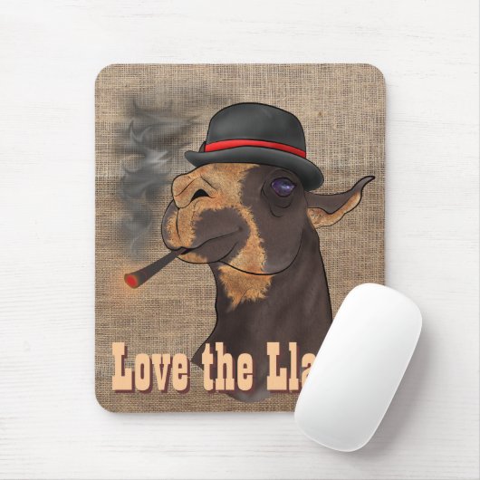 Liefde voor de Llama - Mousepad Muismat (Met muis)