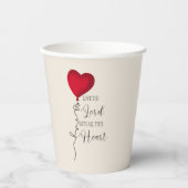 Liefde voor de Lord & Heart Balloon Papieren Bekers (Voorkant)