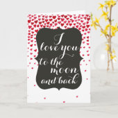 Liefde voor de maan en het hart kaart (Gele Bloem)