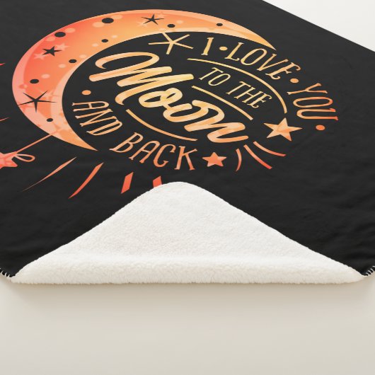 Liefde voor de maan en terug Romantisch cadeau voo Sherpa Deken (3/4)