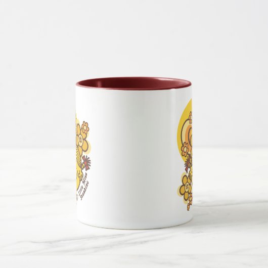 Liefde voor de zon | Bloemen en kleur Mok (Midden)