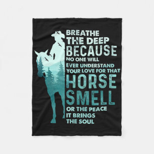Liefde voor die paardengeur - Paardensport R Fleece Deken