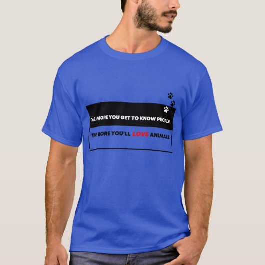 Liefde voor dieren vriend t-shirt (Voorkant)