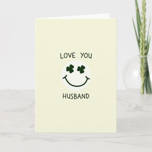 Liefde Voor Echtgenoot Lachende Kaart (Voorkant)