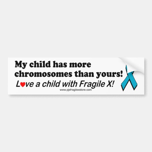Liefde voor een kind bumpersticker (Voorkant)