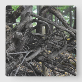 Liefde voor een omgevallen boom vierkante klok