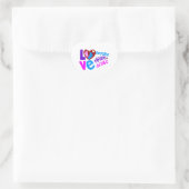 Liefde voor eerste nacht hart sticker (Tas)
