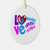 Liefde voor eerste nacht keramisch ornament (Rechts)