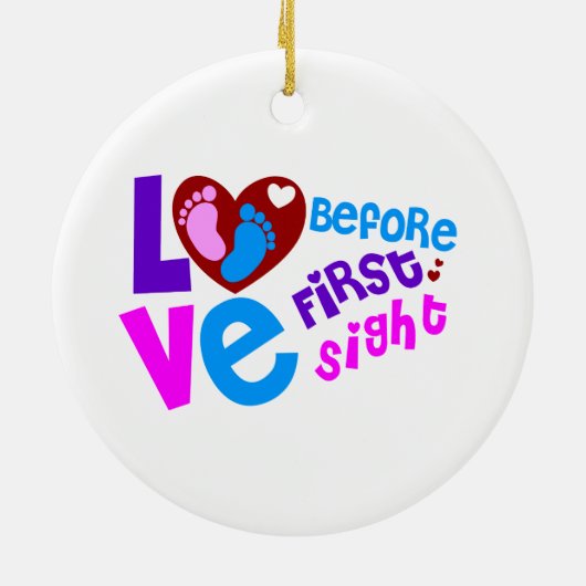 Liefde voor eerste nacht keramisch ornament (Achterkant)