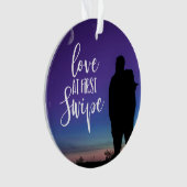 liefde voor eerste zweep online datinggeheugen ker ornament (voorkant)