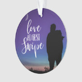 liefde voor eerste zweep online datinggeheugen ker ornament (voorkant)