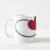 Liefde voor eeuwig Echte Heart White Mok (Links)