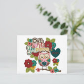 liefde voor eeuwig uil briefkaart (Staand voorkant)