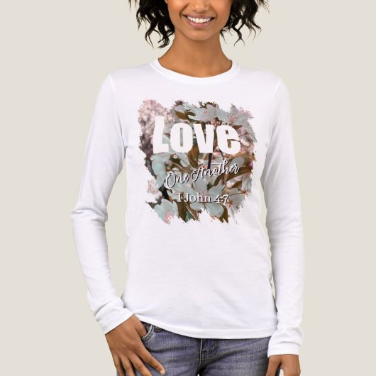 Liefde voor elkaar Kersenbloesem Tri-Blend Shirt (Voorkant volledig)