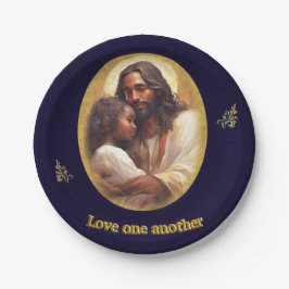 Liefde voor elkaar papieren bordje