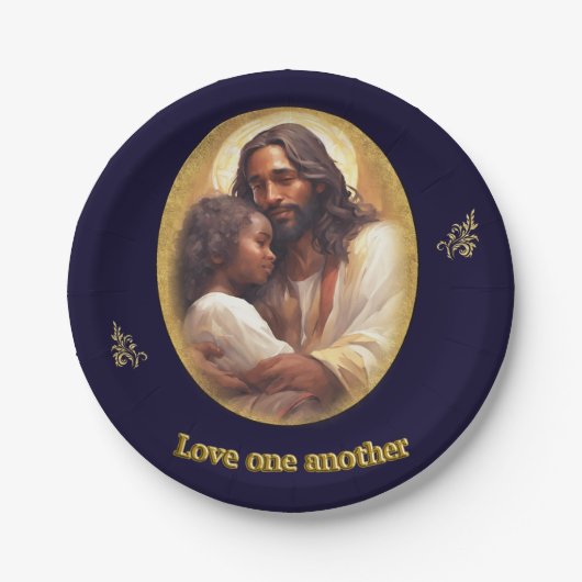Liefde voor elkaar papieren bordje (Voorkant)